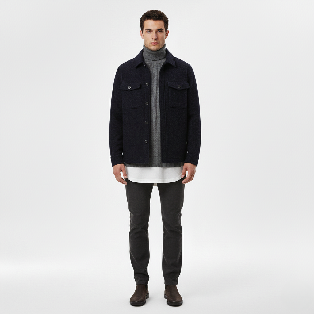 Veste surchemise homme à ligne structurée