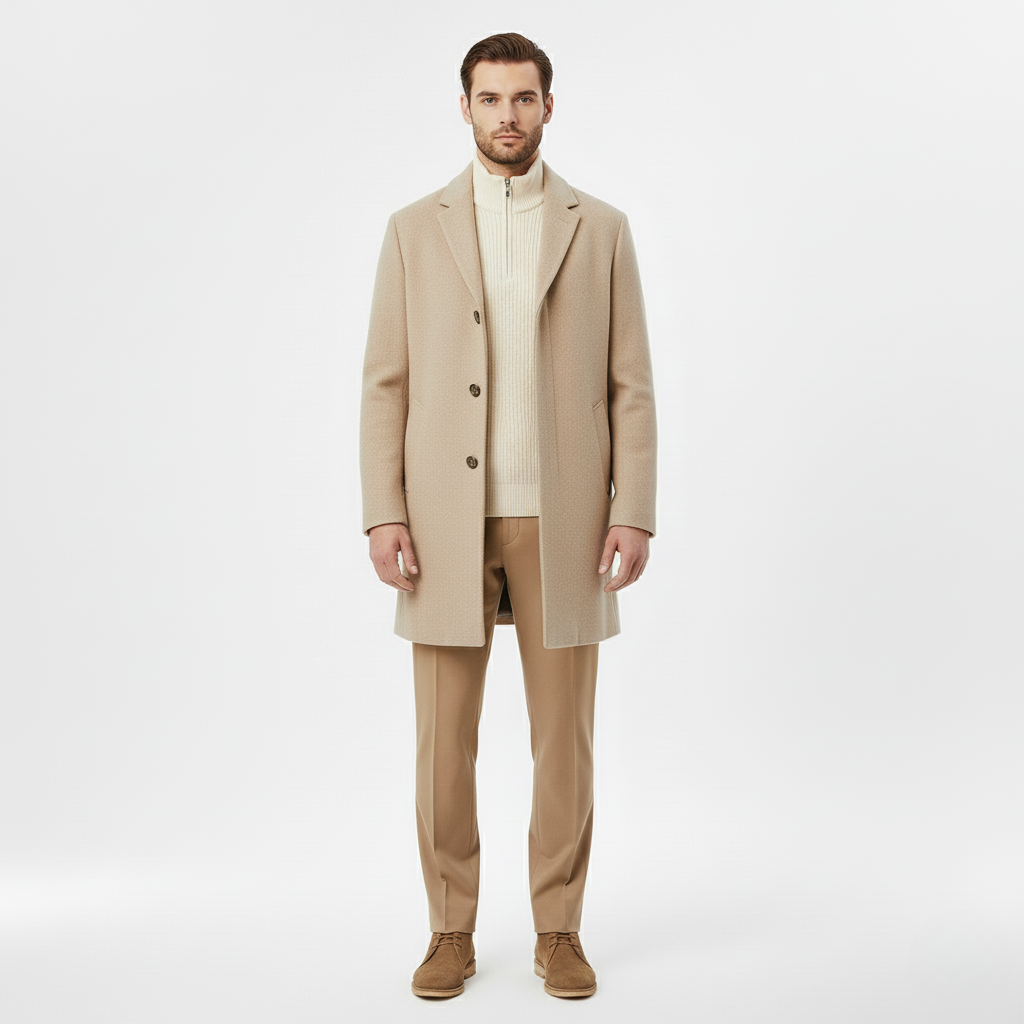 Manteau homme à silhouette tailleur