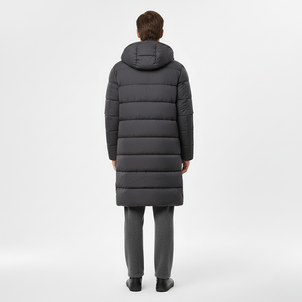 Doudoune longue homme à silhouette allongée