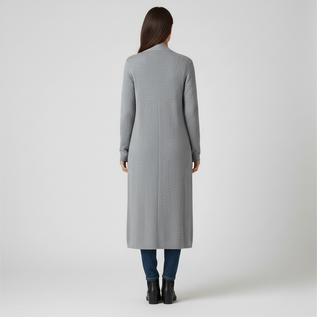 Cardigan long femme à devant ouvert