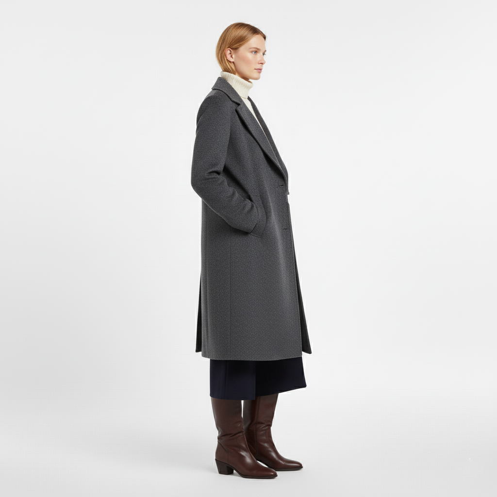 Manteau long femme à silhouette tailleur