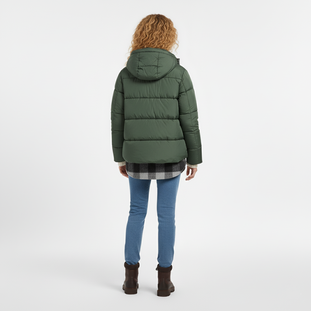 Doudoune femme à capuche et volume léger