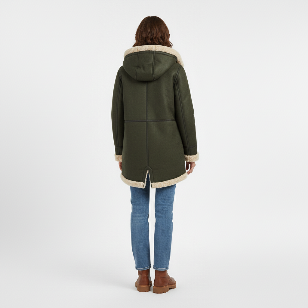 Manteau femme doublé avec capuche