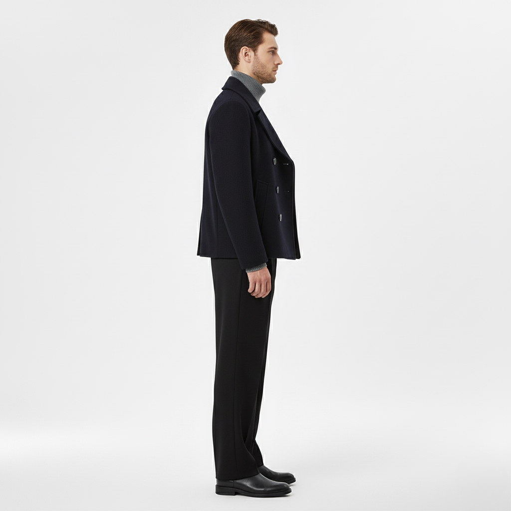 Caban homme à silhouette structurée