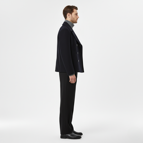 Caban homme à silhouette structurée