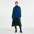 Manteau long femme en laine à ligne épurée