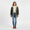 Manteau femme doublé avec capuche