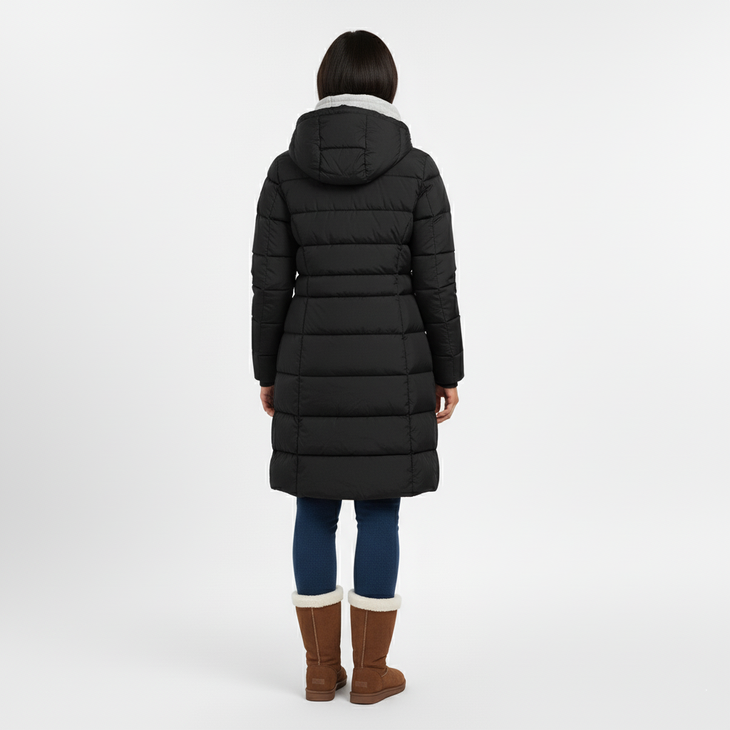 Manteau long femme à volume léger