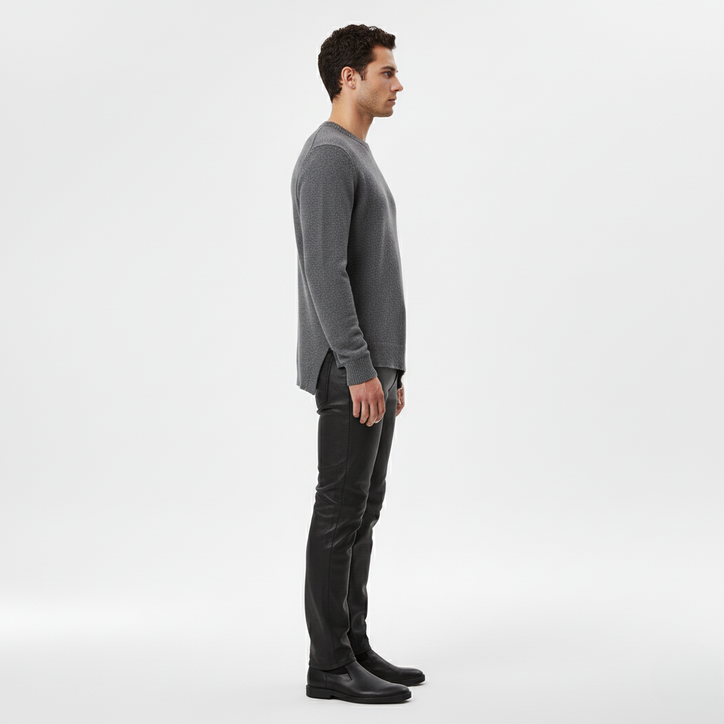 Pull homme en maille texturée