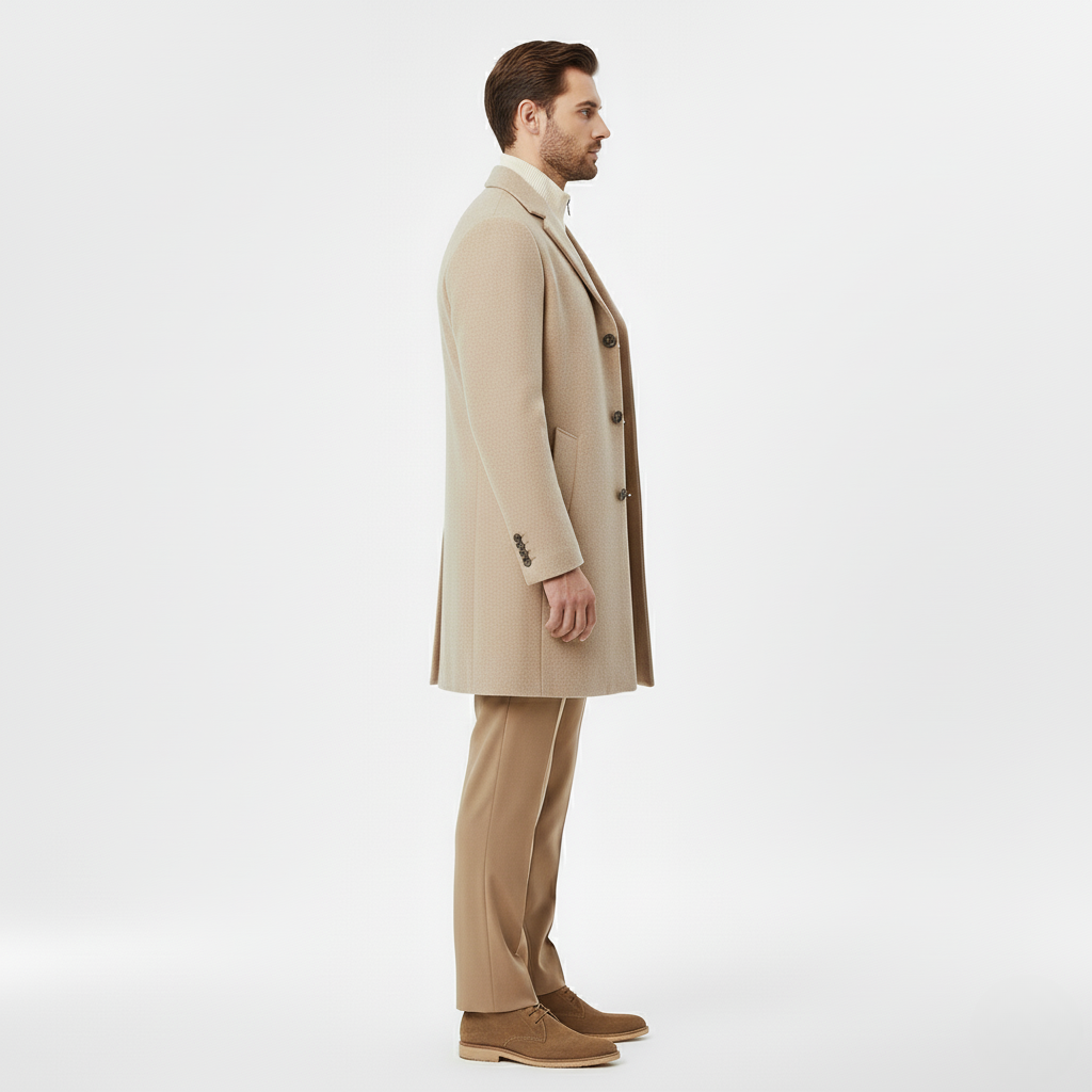 Manteau homme à silhouette tailleur