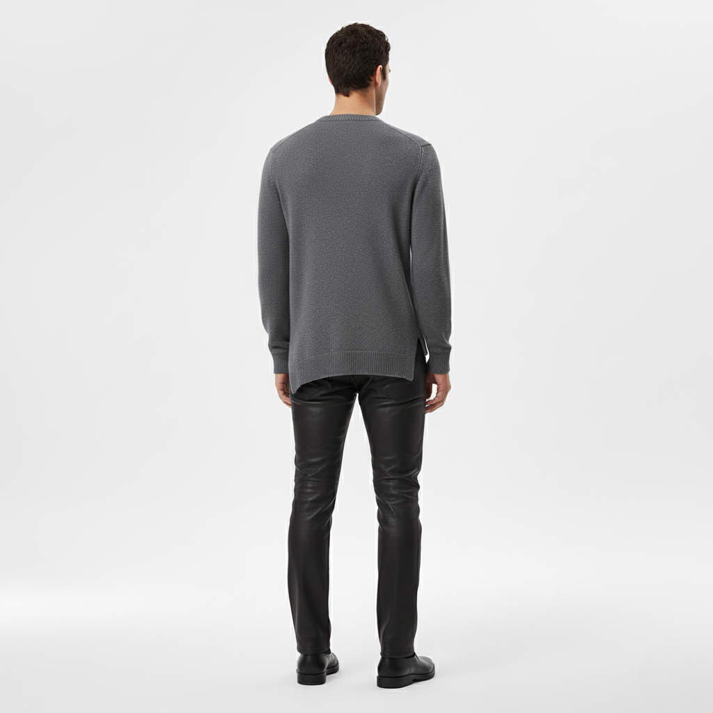 Pull homme en maille texturée
