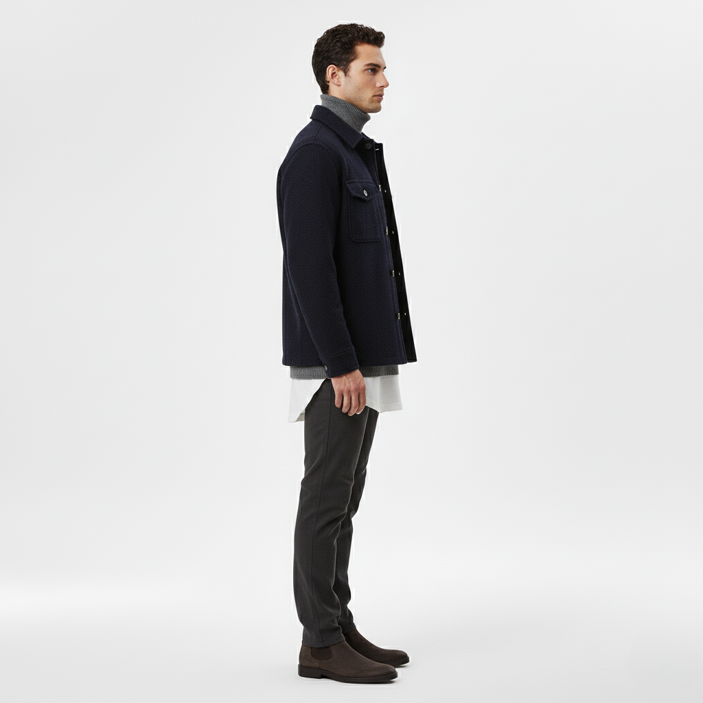 Veste surchemise homme à ligne structurée