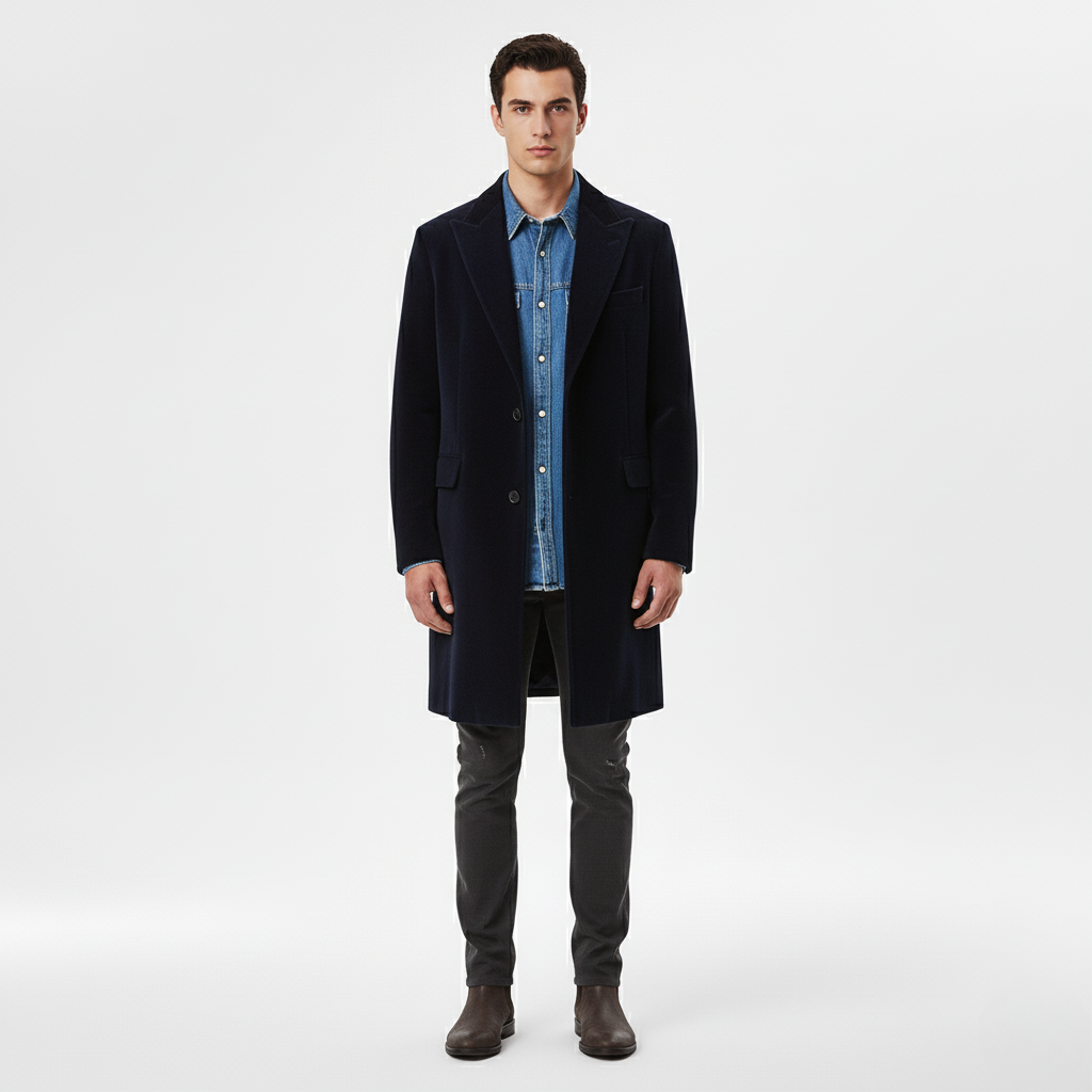 Manteau long homme pour les superpositions