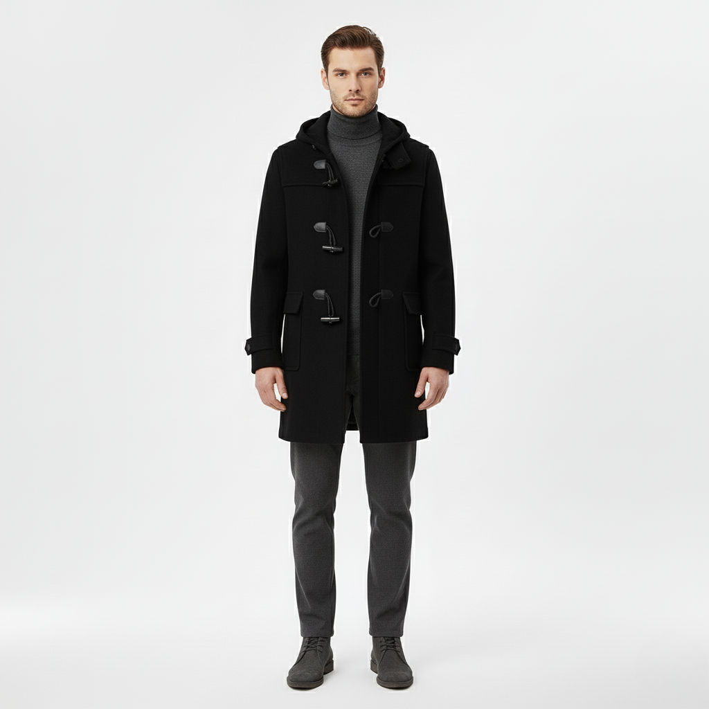 Duffle-coat homme à silhouette structurée
